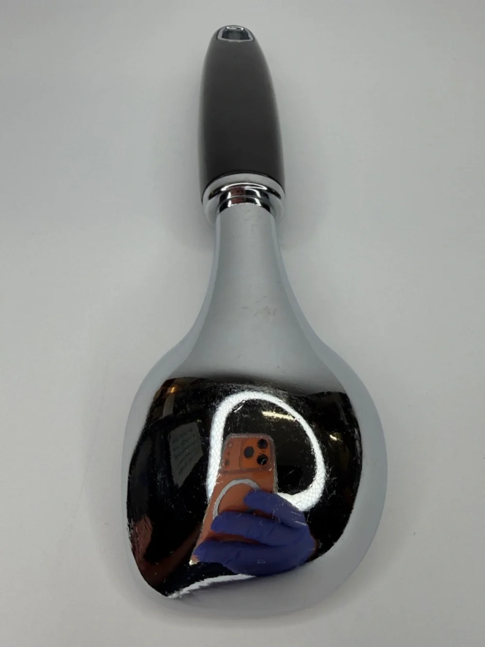 Farberware Black and Silver Diamond-Pattern Ice Cream Scoop